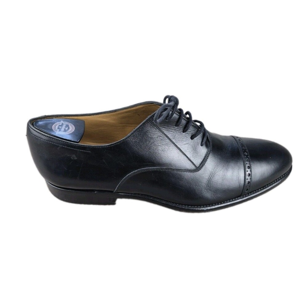 Botticelli Dress Shoes Men's Sz US 11/EU 44 Black Leather Oxford Captoe Italy